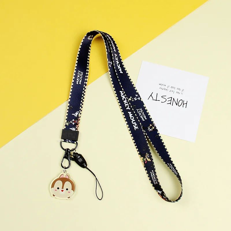 Cute Cartoon keychain Strap Neck straps Lanyards for keys ID Card Pass Gym Mobile Phone USB badge holder DIY Hang Rope Sling - Цвет: 01