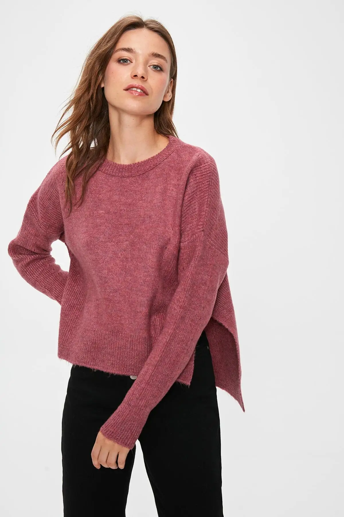 

Trendyol Color Rose Bicycle Collar Sweater Sweater TWOAW20FV0145