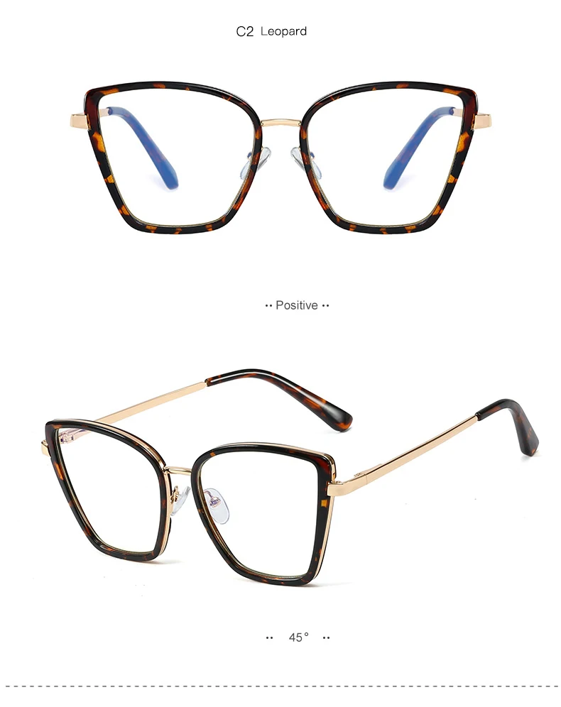 Hotony Optische Gläser Rahmen Rezept Blau Licht Blockieren Brillen UV400 Frauen Brille Anti-Beständig Staub Proof Mode – Detail 7