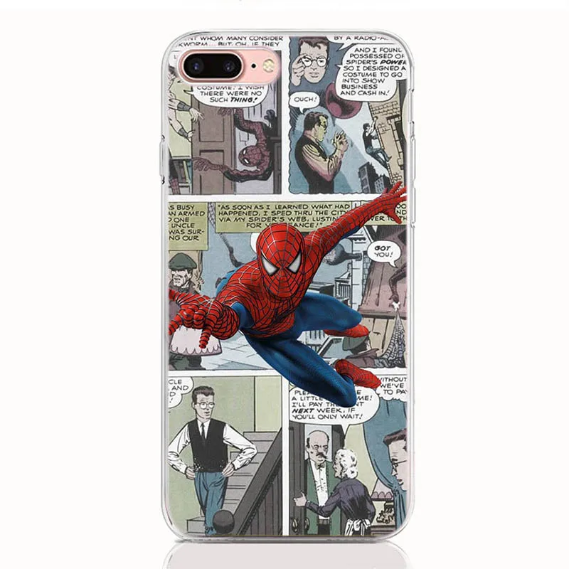 Чехол для телефона Blackberry KEYone/DTEK 70/KEY2/Motion/Passport Silver Edition из мягкого ТПУ силикона с принтом Marvel Comics
