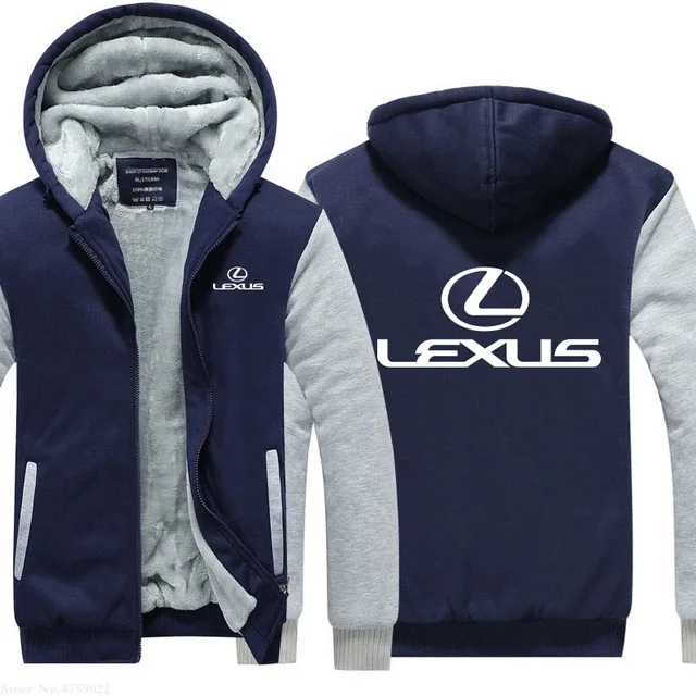 Зимняя модная мужская одежда на молнии для Lexus, толстовка с капюшоном, пальто, 5 цветов, Мужская Утепленная куртка B - Цвет: 2