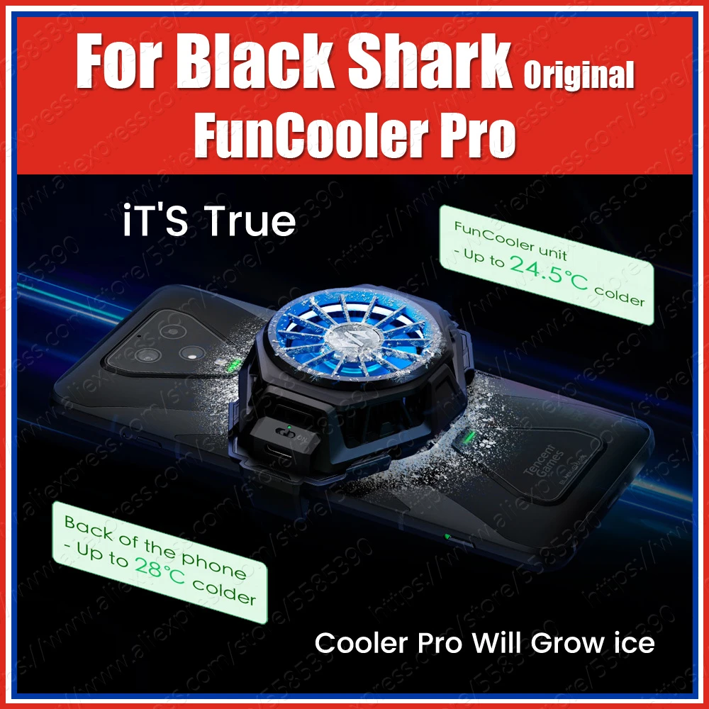 Stock Funcooler 2 Pro Original Black Shark 4 Pro 3s 3 Pro 2 Pro Fun Cooler Liquid Cooling Fan Rog Phone 5 3 2 Red Magic 6 5g Ponsel Pendingin Aliexpress