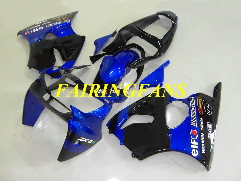 Мотоциклетный вставной обтекатель комплект для KAWASAKI Ninja ZX6R 636 00 01 02 ZX 6R 2000 2001 2002 черный синий Обтекатели на кузов+ подарки KA08
