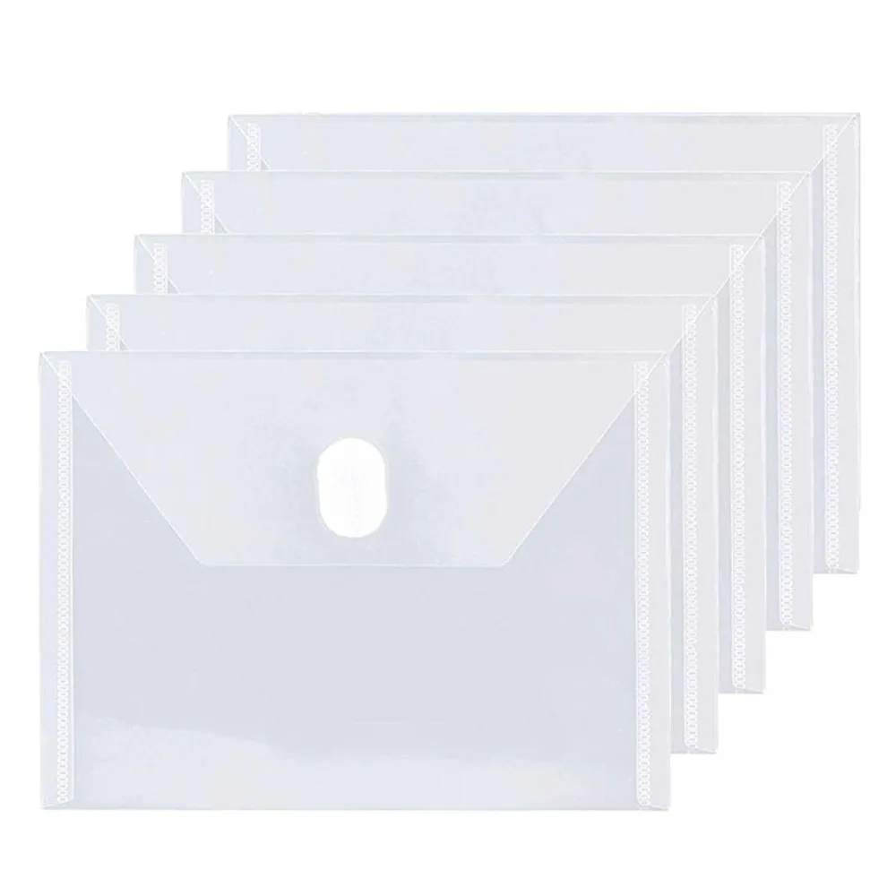 5PCS Small Clear Plastic Envelopes A7 Size Clear Envelopes