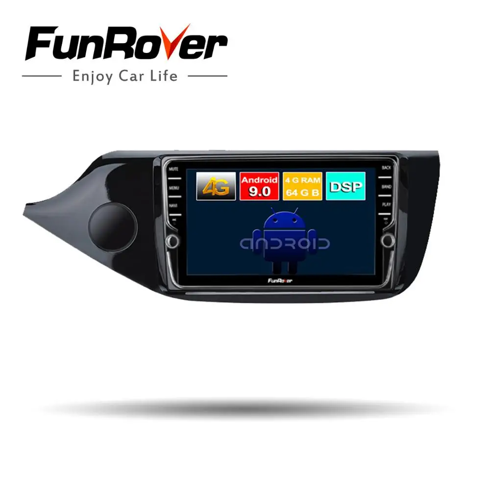 Funrover " DSP Android 9,0 автомобильный Радио Мультимедиа Видео плеер навигация gps для KIA CEED jd 2012- 2 din без dvd 8core wifi