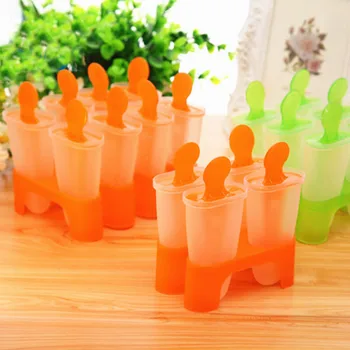 

2020 New Homemade DIY Ice Cream Mold 4 6 8 Cells Ice Cube Molds Summer Popsicle Maker Kitchen Tools Randomly Color Lolly Mold