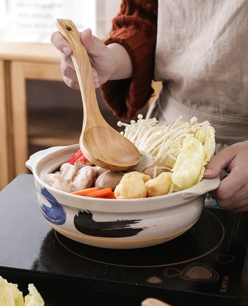1 Pcs Ceramic Casserole Japanese Style Black Small Pot Clay