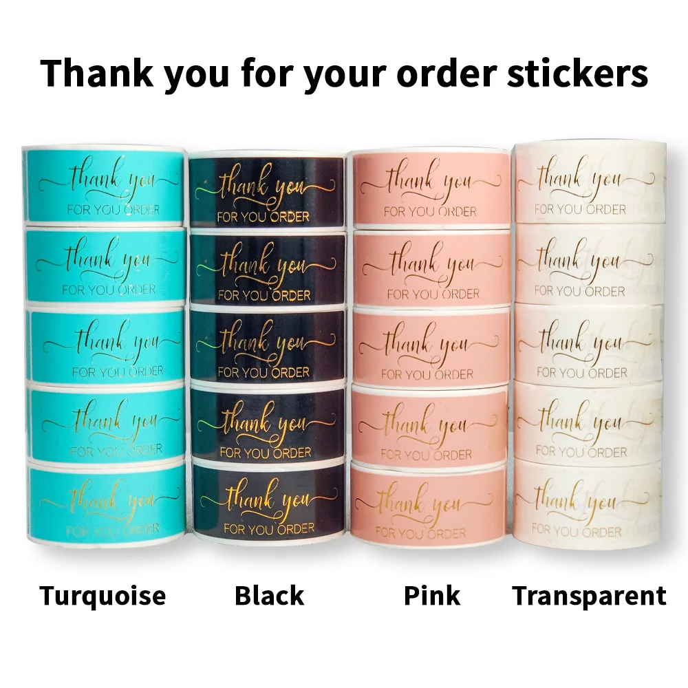 Pack Sealing Labels Stickers Roll Thank You For Your Order Stationery Stickers For Pack Sealing decorative stickers stationery stickers paper stickers adhesive stickers decorative labels stickers packaging stickers thank you stickers