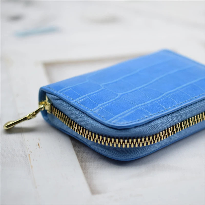 Women/men Credit Card Holder Wallet Case PU Leather Black/blue/coffee/silver/gray/green/gold/red Anti-RFID Business Card Holder
