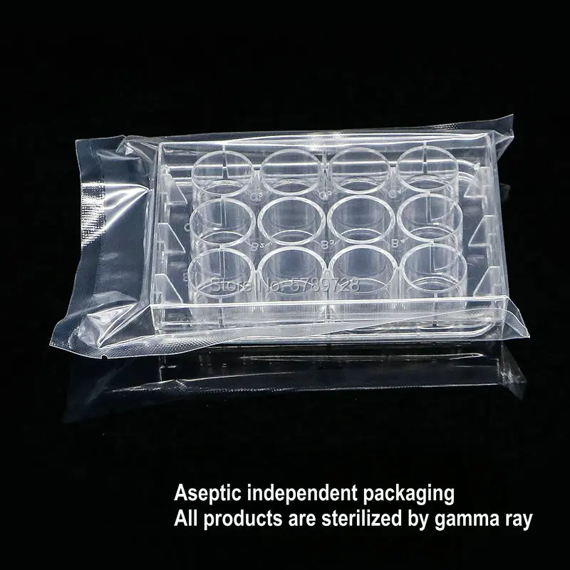 5pcs 6/12/24/48/96/384 hole Disposable Cell Culture Plate Bacterial Culture Plate Enzyme Label Sterilization Packaging