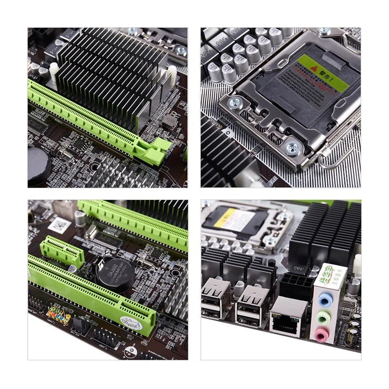 JIAHUAYU X58 pro pc настольный компьютер игровая материнская плата LGA 1366 гнездо USB2.0 DDR3 DIMM для E5502 L5506 W3503 Ec3539 Lc3528