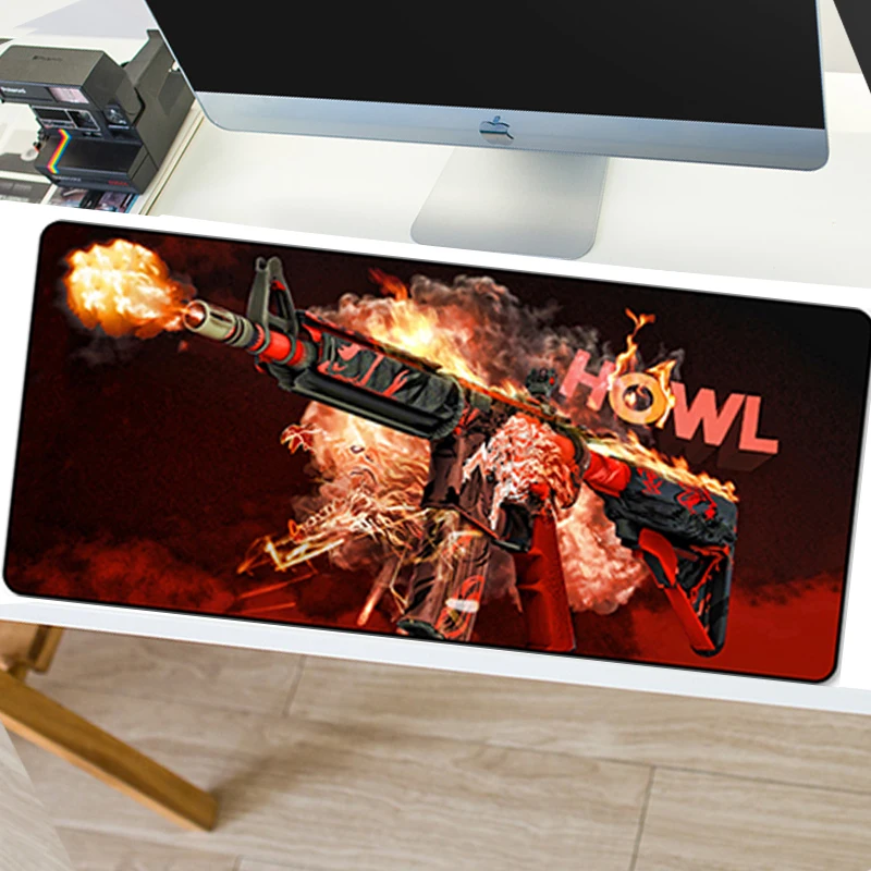 Игровой коврик для мыши 800x300 мм с закругленными краями из натурального каучука