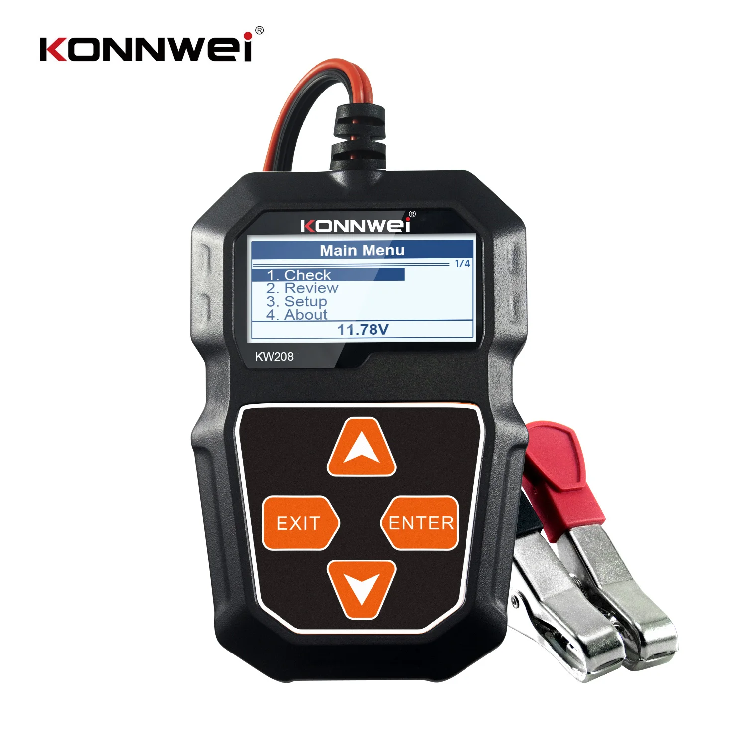 Konnwei Kw208 Battery Tester Car Digital 12v 1002000cca Cranking