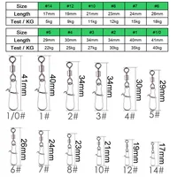 50 pcs Stainless Steel Fishing Connector Pin Bearing Rolling Swivel Snap in Box  Fishing Tackle Accessories For Lure Hook 2
