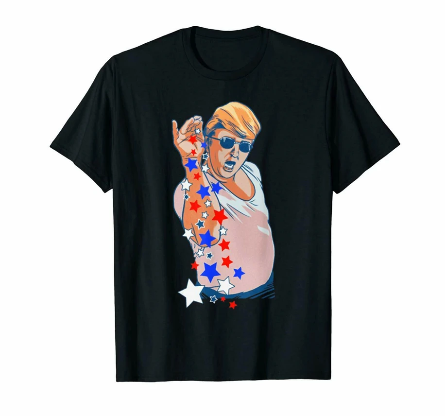 4Th Of July Donald Trump Salt Freedom Funny Patriotic Meme Black T-Shirt S-6Xl Custom Print Tee Shirt | Мужская одежда