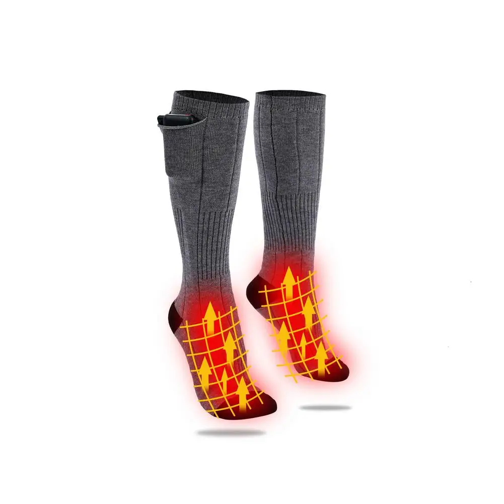 Chaussettes chauffantes électriques rechargeables - Noir - Pour Sports