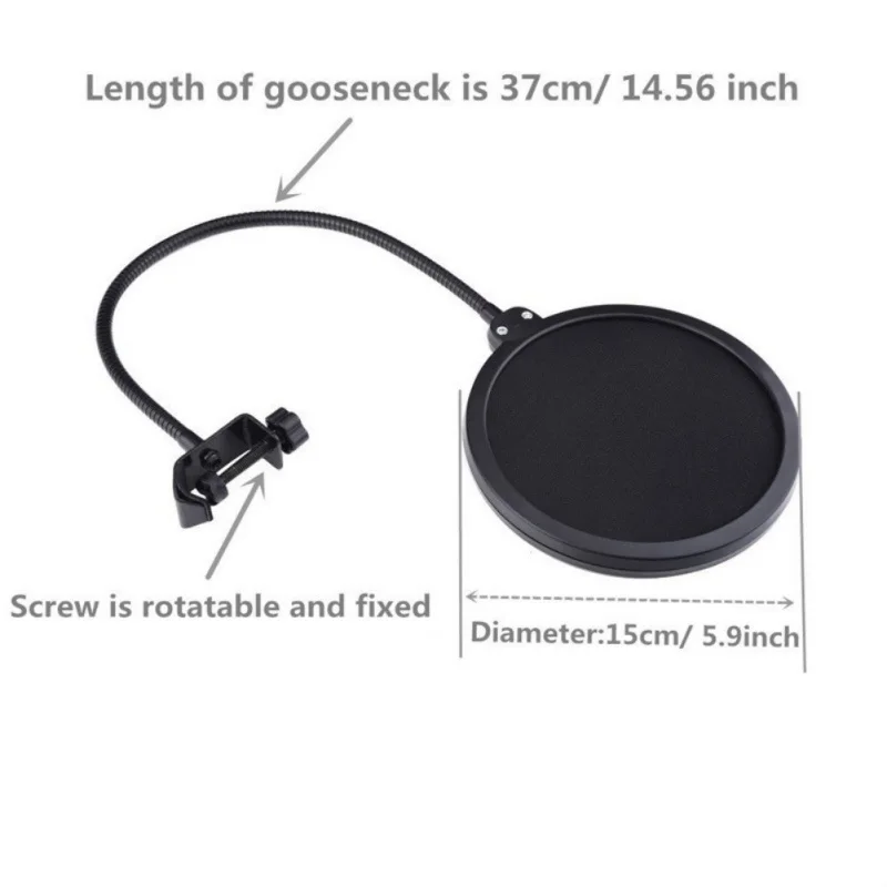  Microphone Arm Stand Set Portable Foldable Adjustable Table Hanging Mount Clamp Microphone Stand Ac
