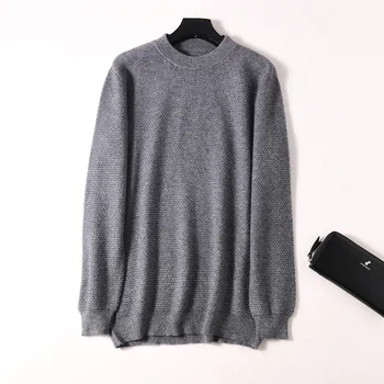 

100% Pure Cashmere Knitted Pullover Man Oneck Long Sleeve Sweater Male Clothes 7Colors High Quality Men Sweaters Jumpers Tops