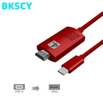 

Bkscy USB-C To HDMI Cable HDTV Type C Hdmi Adapter for Lenovo ThinkPad X1 MacBook Pro Samsung S8 S9 NOTE8 Usb-c Hdmi