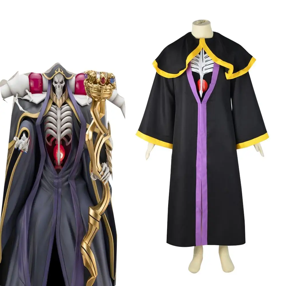 

Anime Overlord Ainz Ooal Gown Cosplay Costume Deadth Grim Reaper Cosplay Costume Halloween Suit L321