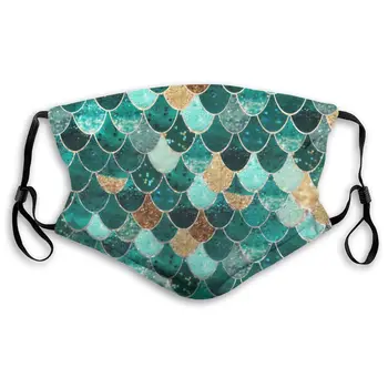 

Mermaid Scales Reusable Dust Mask with Filter Breathable Safety Dust Face Mask