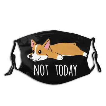 

Not Today Corgi Dog Unisex Non-Disposable Face Mask Anti Bacterial Dust Protection Cover Respirator Muffle Mask with Filters