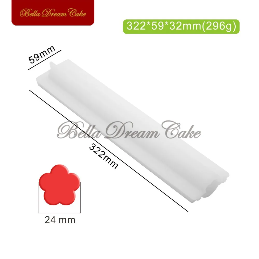 Christmas Tree Round Moon Star Dolphin Sandwich Tube Mold Mousse Swiss Roll Silicone Cake Moulds Cake Decorating Tool Bakeware - Цвет: SM-1019-Plum Blossom