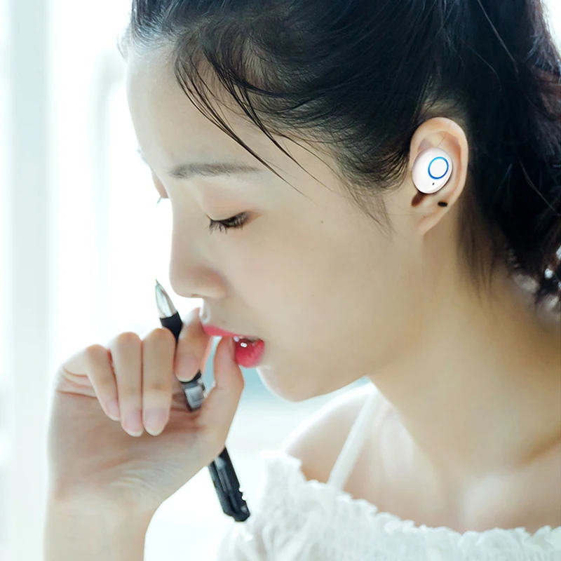 Dianxien K10 button Bluetooth 5 0 in ear noise reduction binaural call sports Bluetooth headset Mini invisible Bluetooth headset
