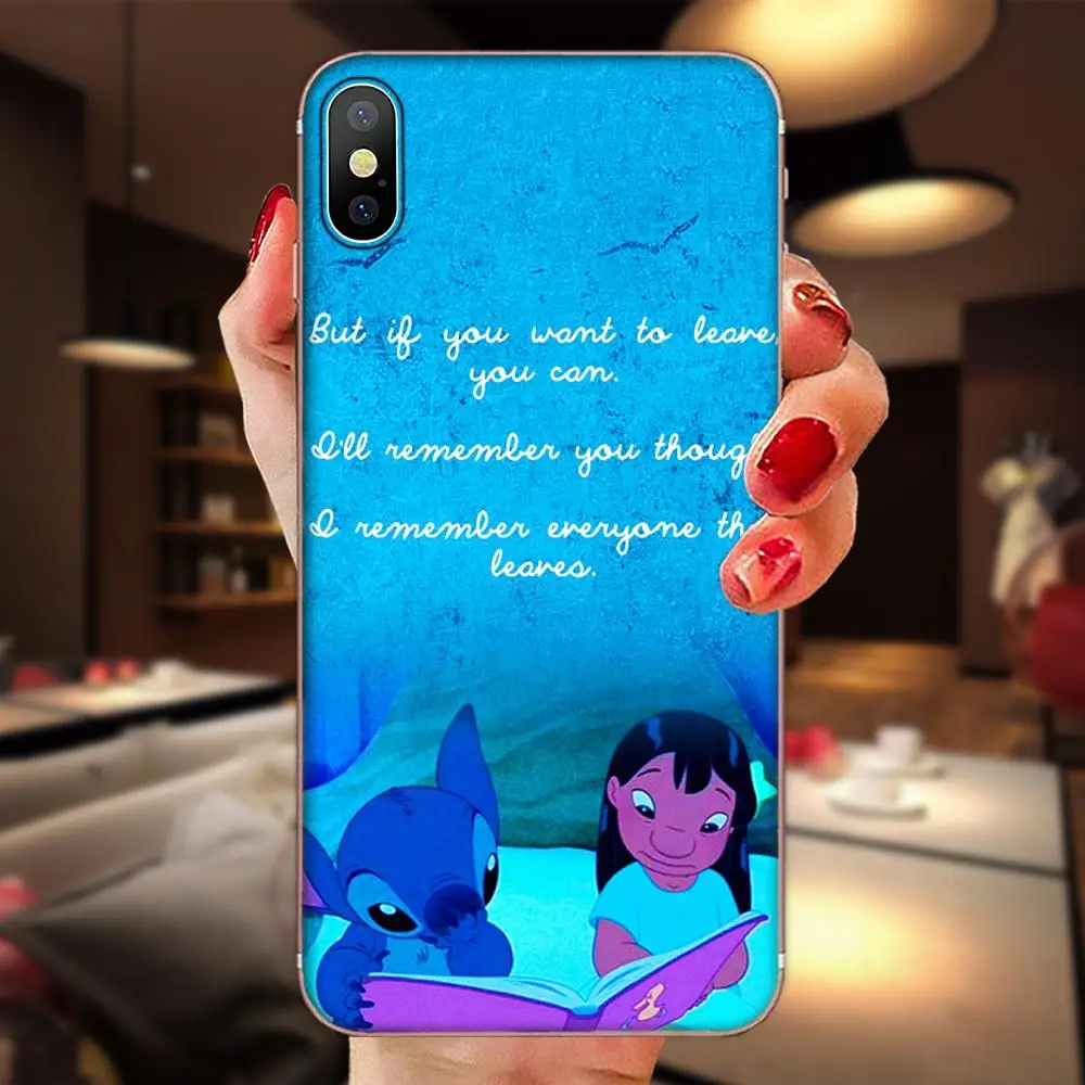 Painted Phone Case Cute Lilo Stitch Cartoon For Huawei Honor Mate Nova Note 20 20s 30 5 5I 5T 7C 8A 8X 9X 10 Pro Lite Play - Color: as picture