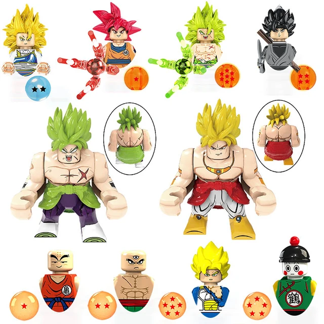 49 Style Mini Action Figure Building Block Dragon Ball Z Tien Shinhan  Vegeta IV Trunks Son Goku Goten Gohan KF1566 KF662 Bricks