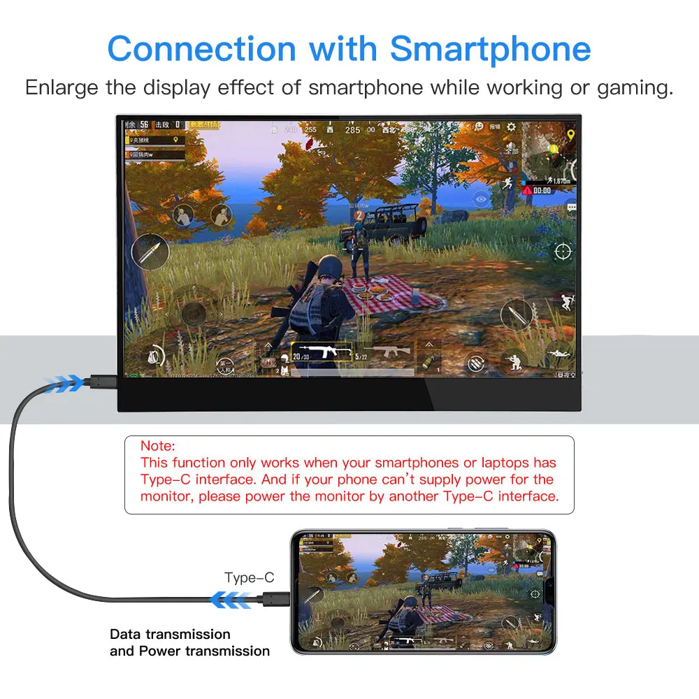 Eyoyo EM15F 15 6 Portable HDMI LCD Touch Screen Gaming Monitor IPS 1920x1080 HDR Type USB 4
