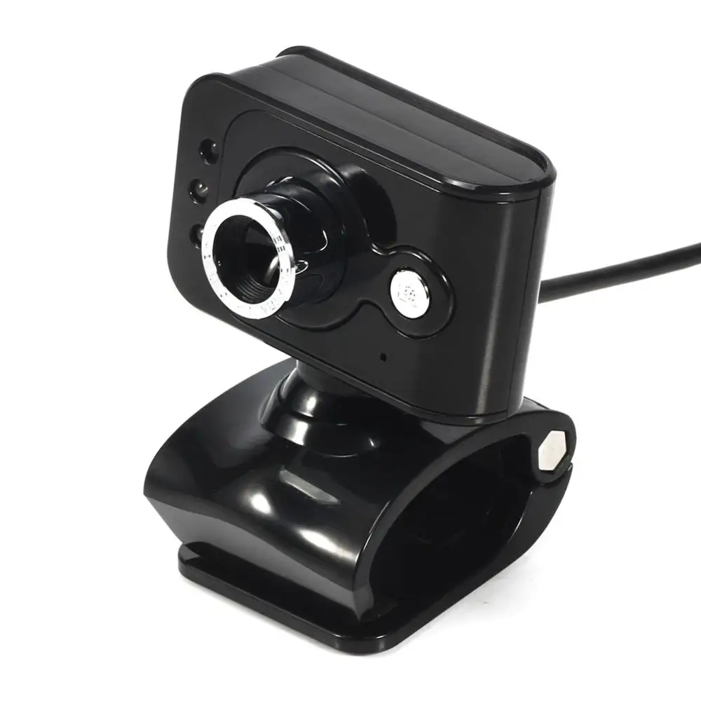 Черный 20MP USB 2,0 HD веб-камера 3 светодиодный веб-камера Встроенный микрофон клип на ПК компьютер - Цвет: Черный