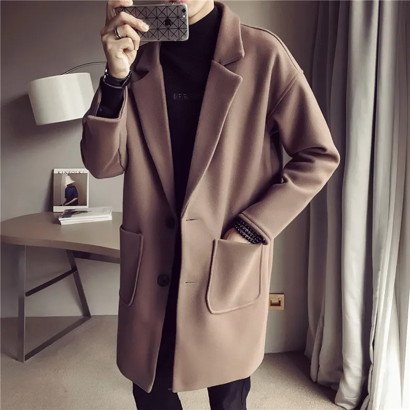 2 Черный Тренч, Мужская Длинная зимняя куртка и пальто, парка Hiver Homme Anorak Hombre, модная Повседневная Новинка GG50dy - Цвет: 2
