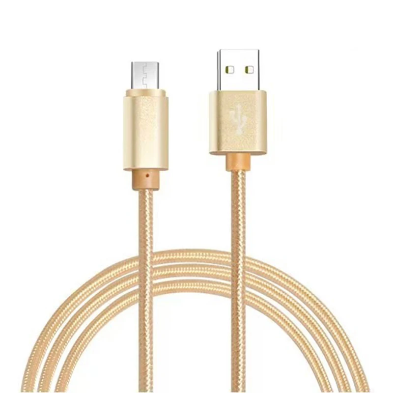 Красивый нейлоновый плетеный кабель usb type-C 1 м 2 м 3M кабель USB C для быстрой зарядки и синхронизации данных для samsung S10 Xiaomi mi9 mi8 huawei type-c - Цвет: Золотой