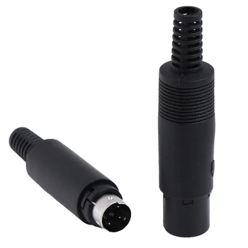 

ZLinKJ New Mini DIN Plug Socket Connector 3/4/5/6/7/8 PIN Chassis Cable Mount Male Female Wholesale