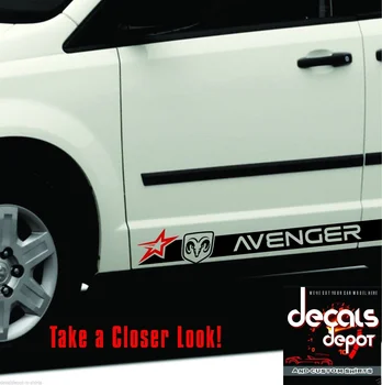 

For x2/Set Decal Vinyl Rock Panel Fits DODGE Avenger