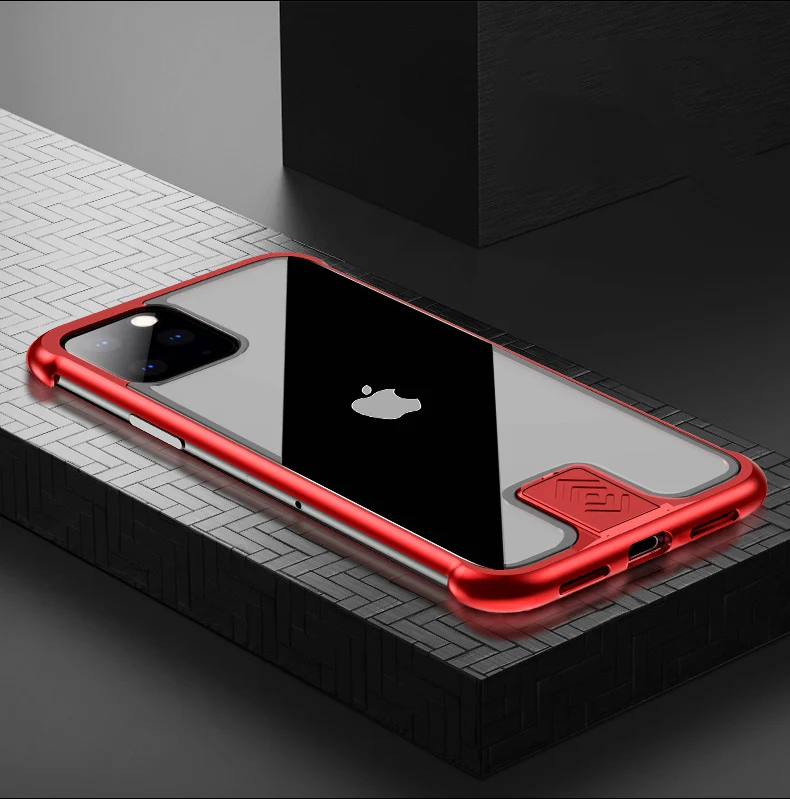 Безрамное алюминиевое чехол-бампер для телефона для iPhone 11 11 Pro MAX XS XR Coque очки с металлической оправой чехол для iPhone 8 7 Plus чехол