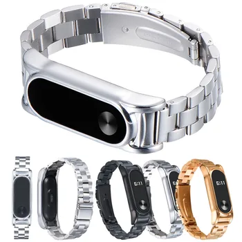 

Stainless Steel Luxury Wristband Metal Ultrathin New Strap For Xiaomi Mi Band 2 Quick Release Running Wrist Support Accessories