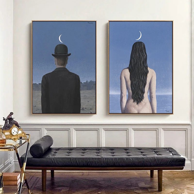 

Rene Magritte Artist Surrealist Scandinavian Oil Painting on Canvas Posters and Prints Cuadros Wall Art Pictures For Living Room