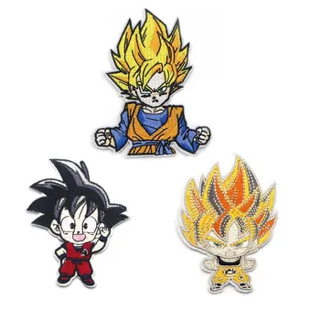 

Dragon ball Embroidered Cartoon Patches Iron or Sew On Badges Clothes Shoes for men Applique Accessories DIY Decorations E0576
