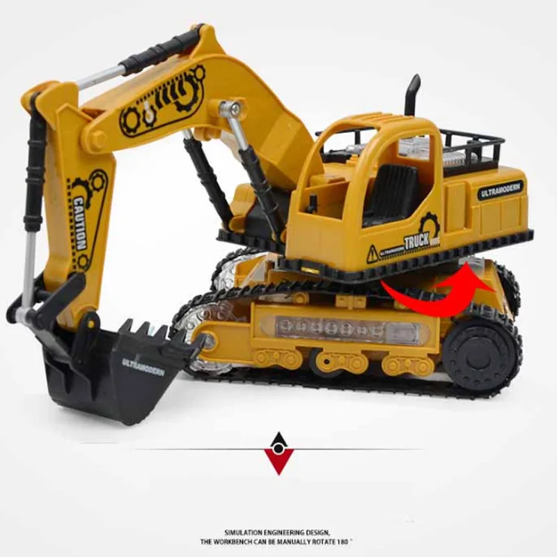FBIL-4Ch Simulation Rc Excavator Toys With Music And Light Children'S Boys Rc Truck Toys Gifts Rc Engineering Car Tractor Toy FBIL-4Ch Simulation Rc Excavator Toys With Music And Light Children'S Boys Rc Truck Toys Gifts Rc Engineering Car Tractor Toy