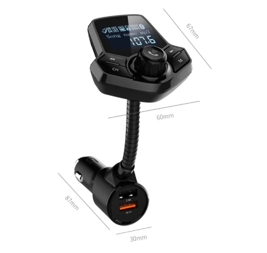 50 шт. комплект Bluetooth двойной USB lcd Автомобильный MP3-плеер fm-передатчик модулятор QC3.0 быстрое зарядное устройство беспроводной громкой связи