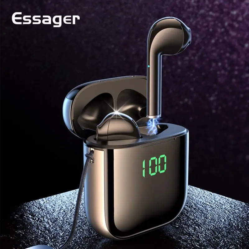 Essager K6 TWS Wireless Bluetooth Earphone Intelligent Touch Control Wireless TWS Earphones With Stereo Bass Sound Smart Connect