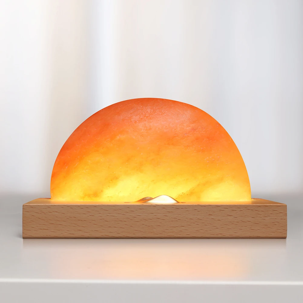 Медитация дома ночник окружающий свет Led Sunrise украшения Беспроводное зарядное устройство Смола Быстрый сенсорный стол управления бесступенчатая диммер