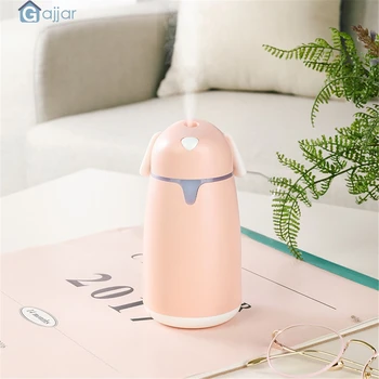 

NEW Mini Cute Dog Shape Home Aroma Air Humidifier Aromatherapy Diffuser Purifier for Home Office with LED lights