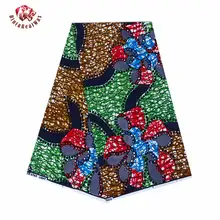 Африканский парафинированный хлопок ткань Африканский Анкара Африканский Воск печатная ткань высокого качества Новая восковая печать 6 ярдов Fabric24FS1060