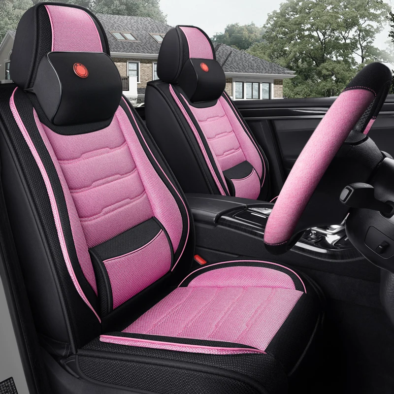 Full Coverage flax fiber car seat cover auto seats covers for Mitsubishi outlander sport outlander