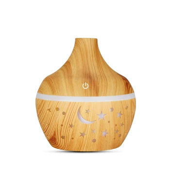 

300ml Humidifier Aroma Essential Oil Diffuser Ultrasonic Wood Grain Air Humidifier USB Mini Mist Maker