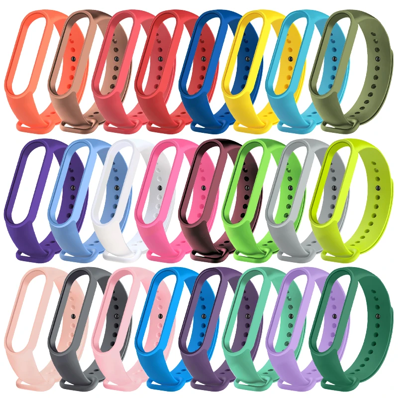 

For Mi band 5 strap original replacement Silicone Wristband soft TPU Strap for Mi Band 5 WristBand Strap for Xiaomi Mi ban 5
