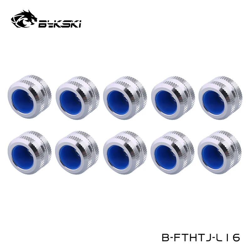Bykski od Acessórios para Tubos Rígidos Tubo Petg Compressão Manual Adaptador Preto Vermelho Branco Ouro Azul g1 B-fthtj-l16 12x16 mm 10 Pcs - Imagem 5